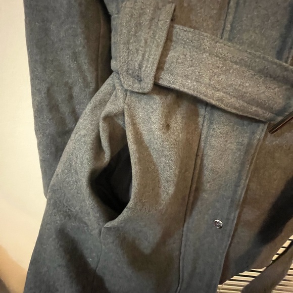 Esprit Hooded Three Quarter Length Gray Coat size Large - Picture 8 of 15